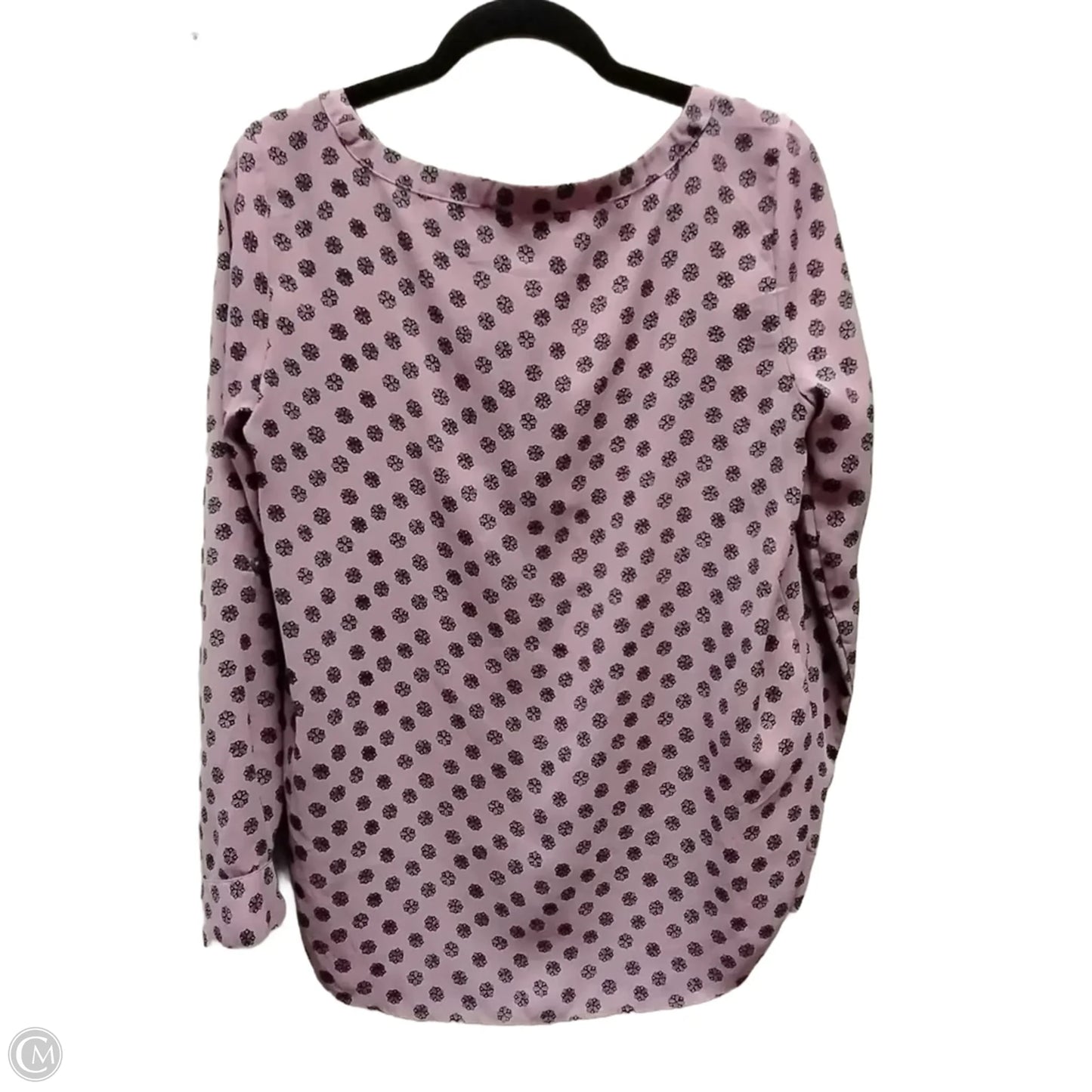 Blouse Long Sleeve By Loft In Purple, Size: M