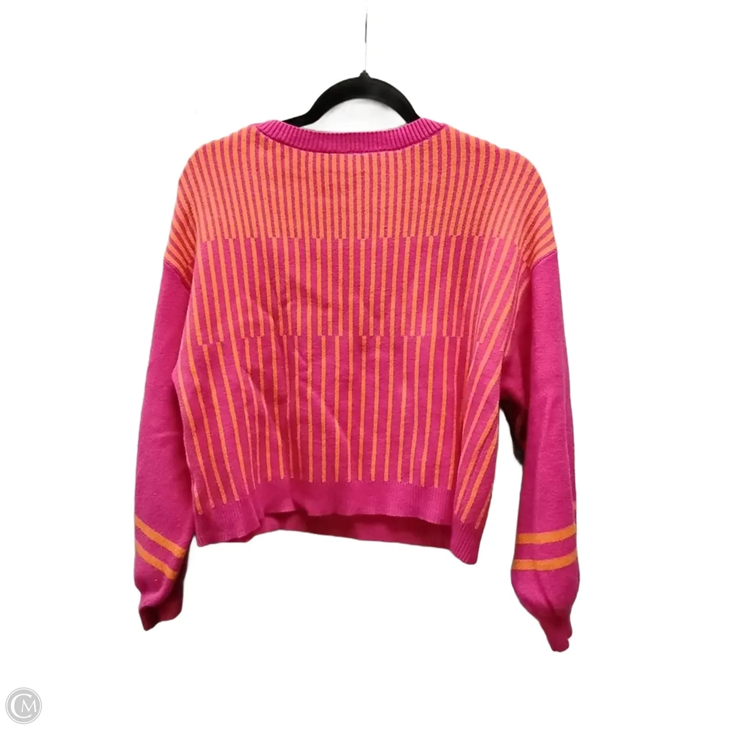 Sweater By Sugar Lips In Orange & Pink, Size: M