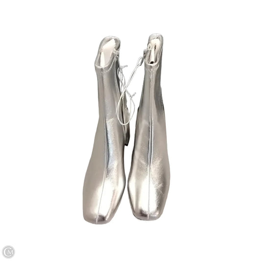 Boots Ankle Heels By A New Day In Silver, Size: 7