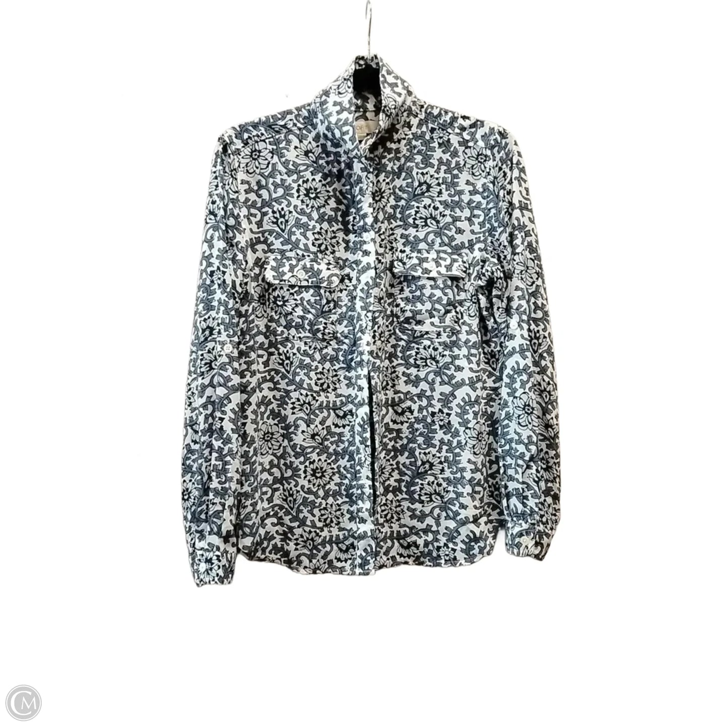 Blouse Long Sleeve By Loft In Floral Print, Size: S