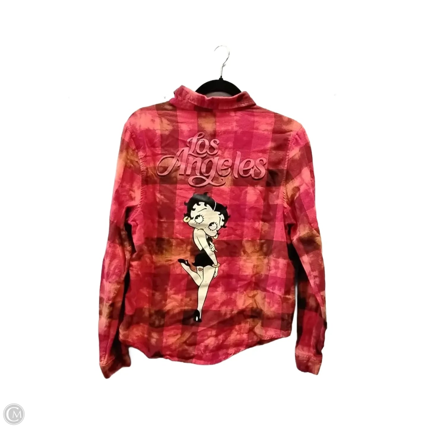 Top Long Sleeve By Clothes Mentor In Checkered Pattern, Size: Xs