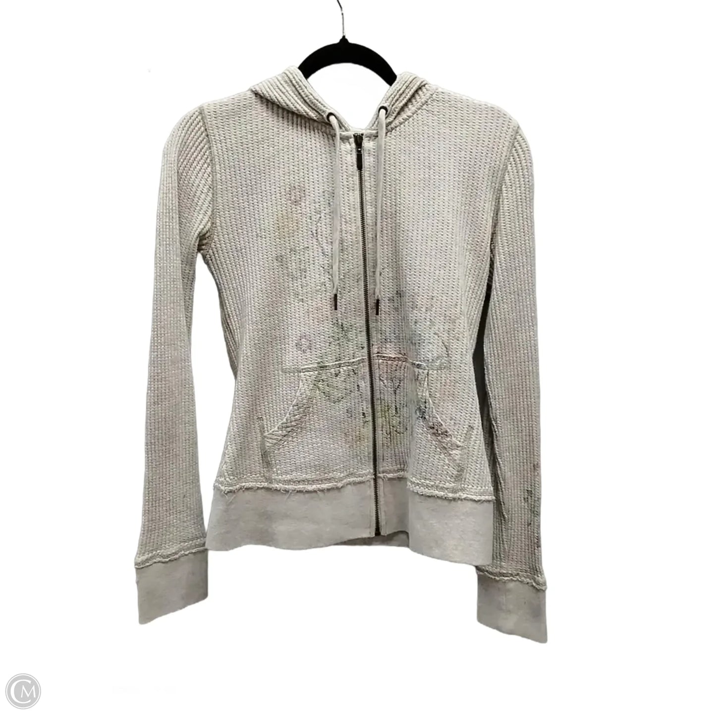 Sweatshirt Hoodie By Eddie Bauer In Floral Print, Size: M