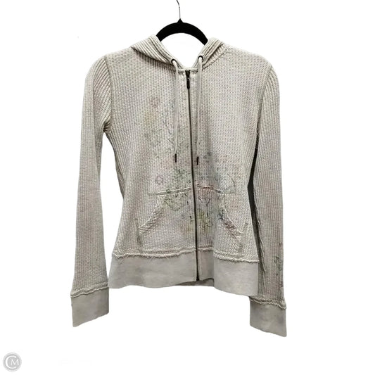 Sweatshirt Hoodie By Eddie Bauer In Floral Print, Size: M
