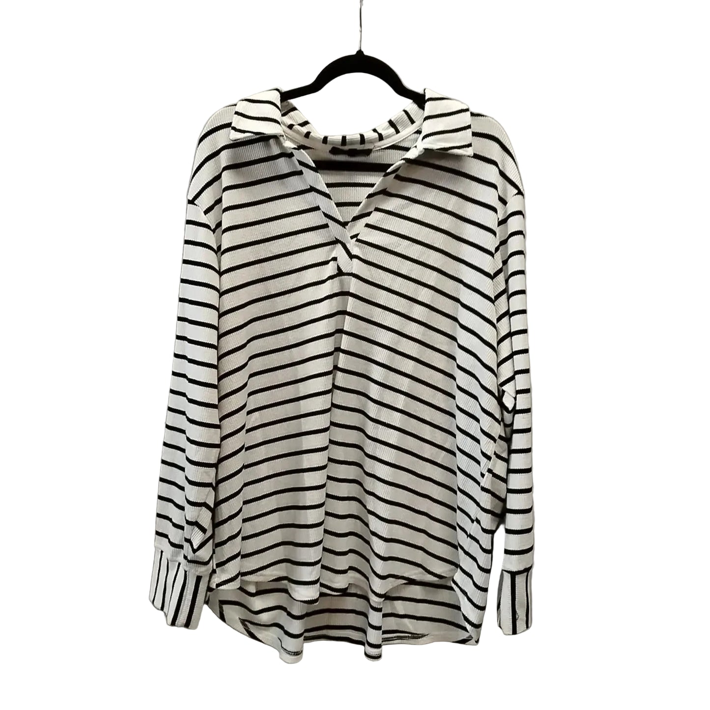 Top Long Sleeve By Jane And Delancey In Striped Pattern, Size: 3x