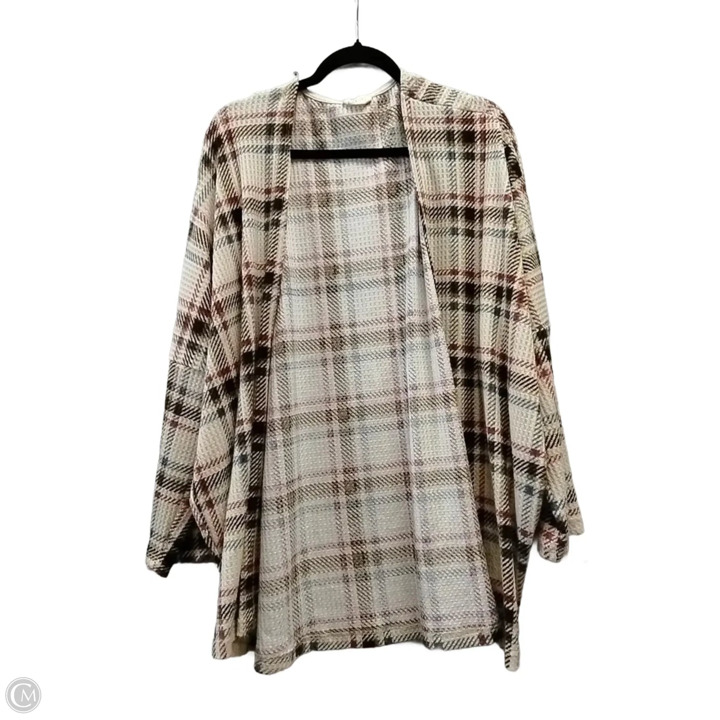 Kimono By Clothes Mentor In Checkered Pattern, Size: 3x
