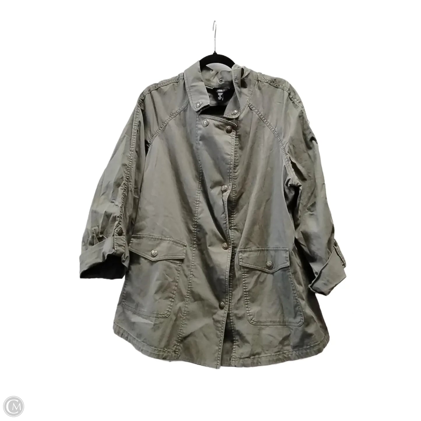 Jacket Shirt By Intro In Green, Size: 1x