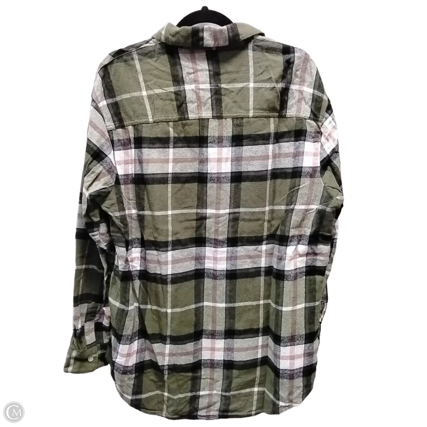 Top Long Sleeve By Old Navy In Checkered Pattern, Size: L