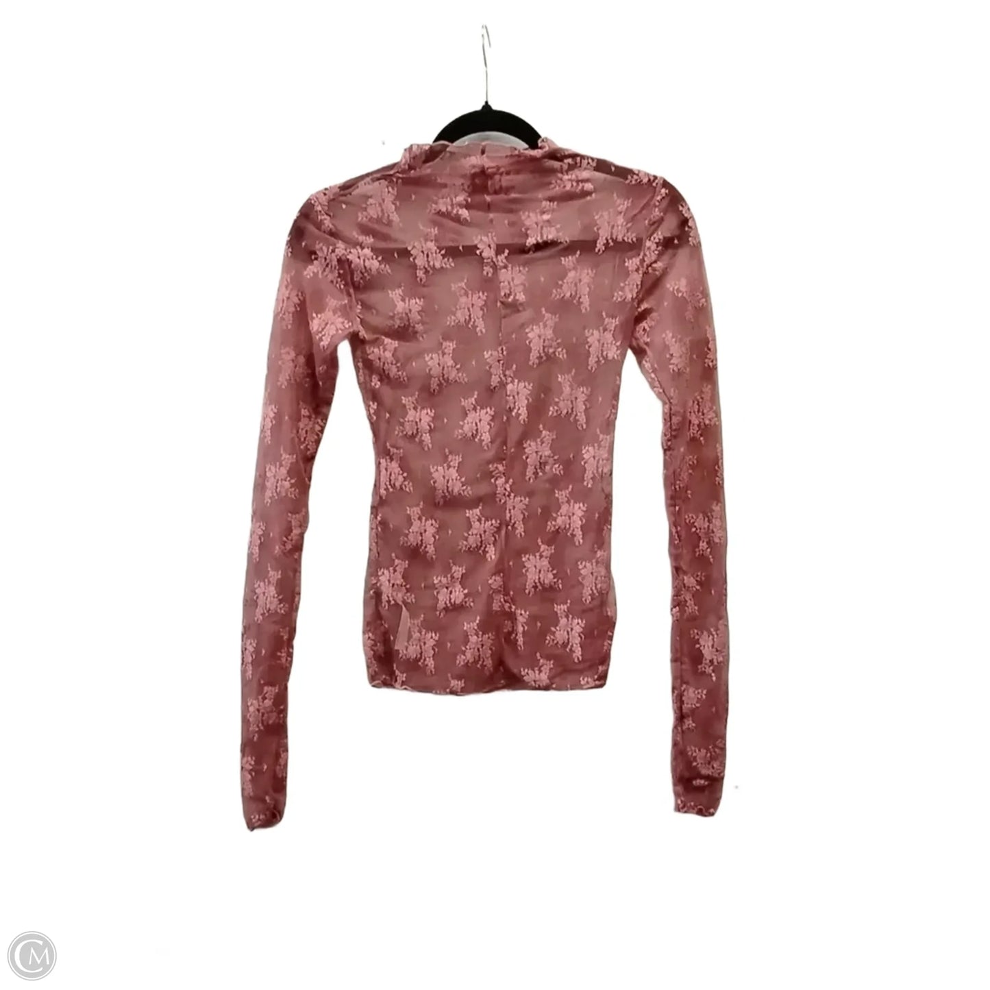 Blouse Long Sleeve By Clothes Mentor In Pink, Size: Xs