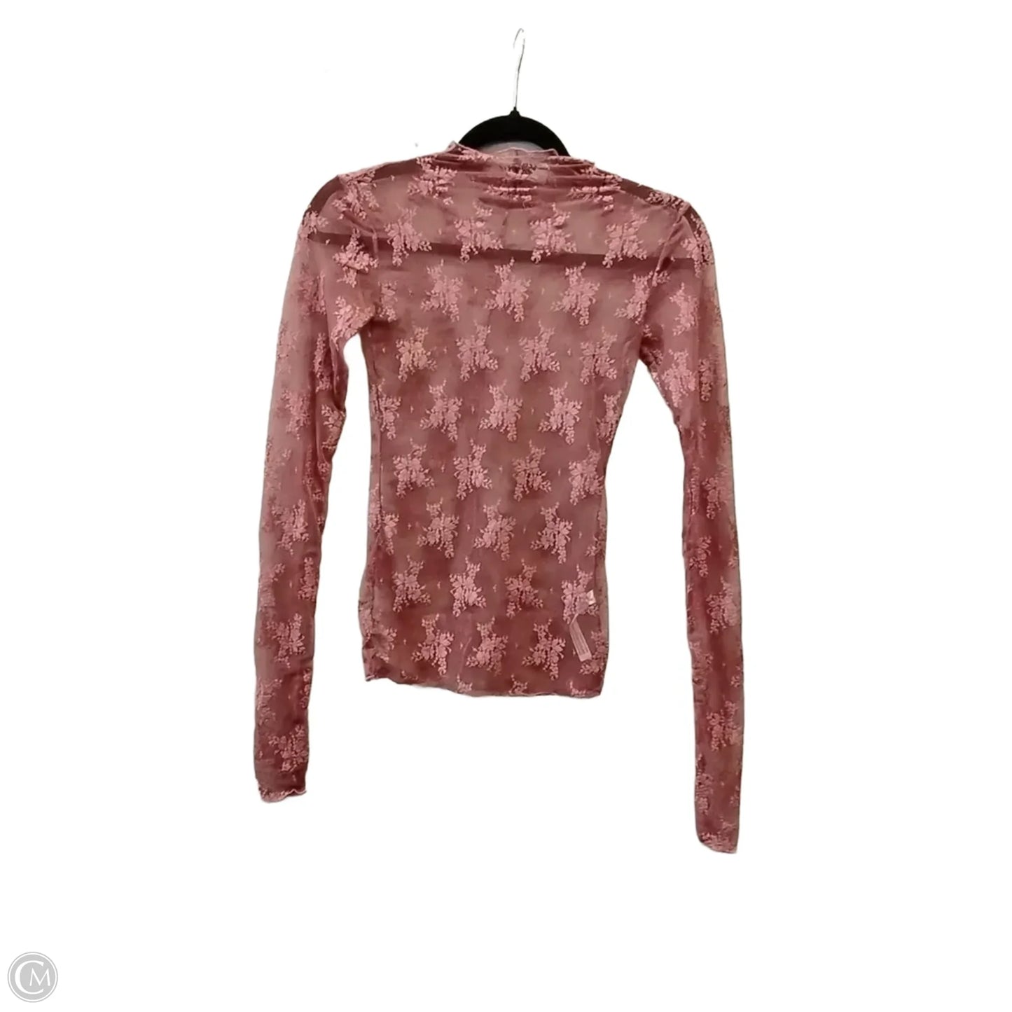 Blouse Long Sleeve By Clothes Mentor In Pink, Size: Xs