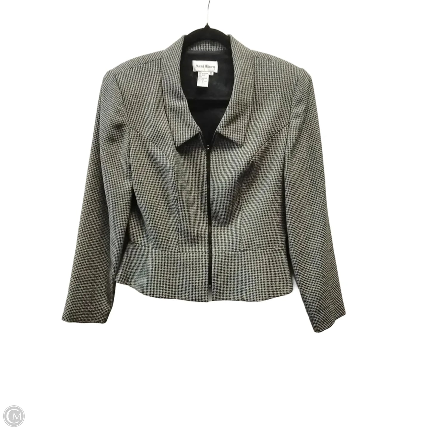 Blazer By Clothes Mentor In Checkered Pattern, Size: 12