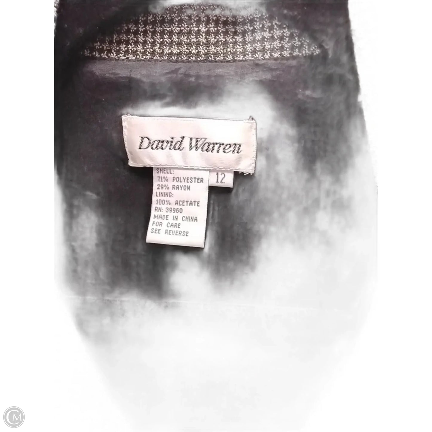 Blazer By Clothes Mentor In Checkered Pattern, Size: 12