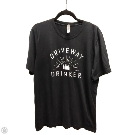 Top Short Sleeve Basic By Canvas In Animal Print, Size: L