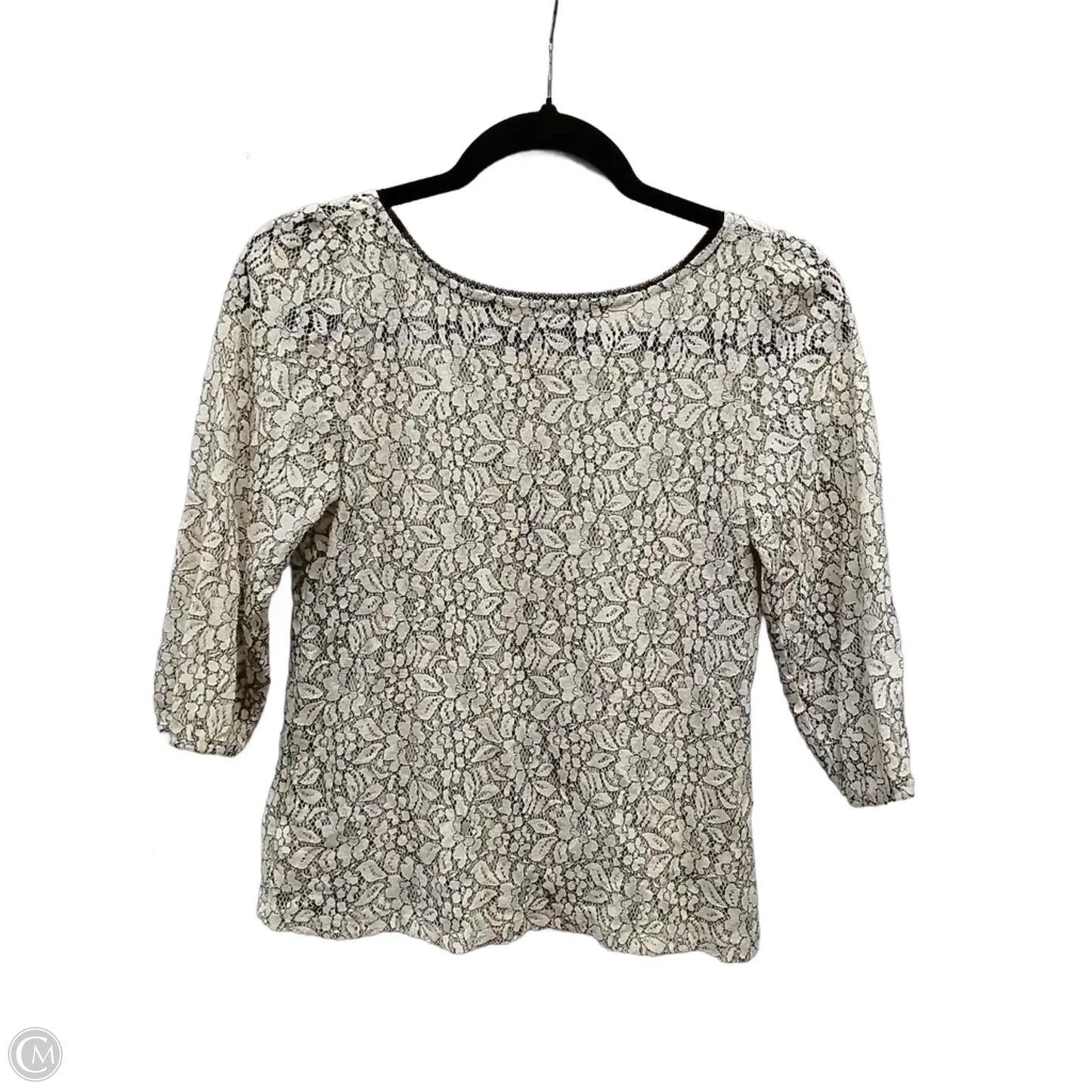 Blouse Long Sleeve By Loft In Cream, Size: Xs