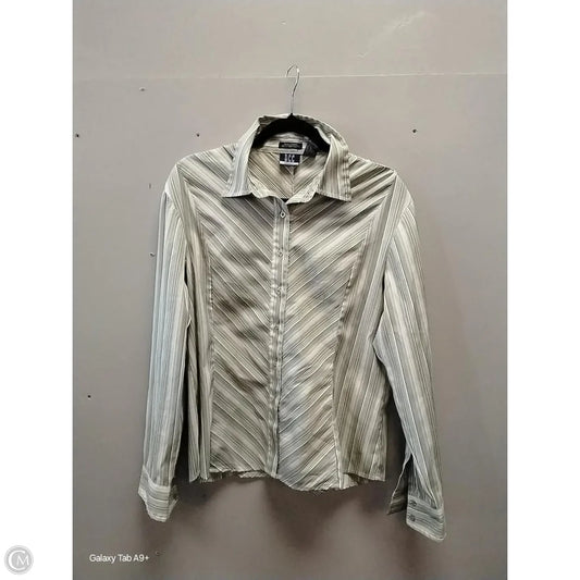Top Long Sleeve By Dcc In Striped Pattern, Size: Xl