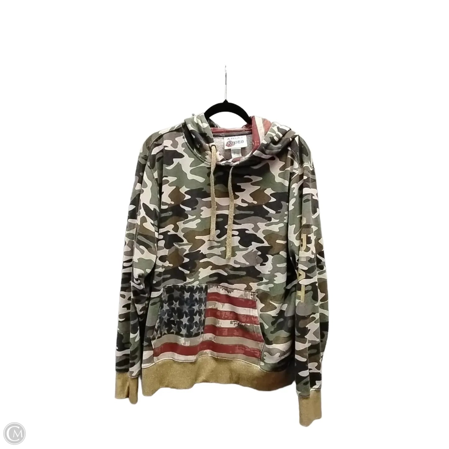 Sweatshirt Hoodie By Ariat In Camouflage Print, Size: Xl