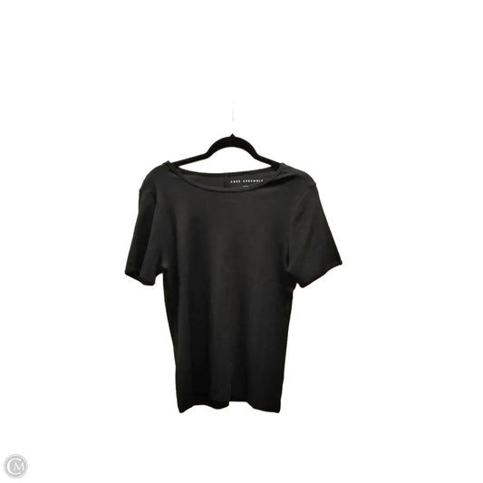 Top Short Sleeve Basic By Free Assembly In Black, Size: Xl