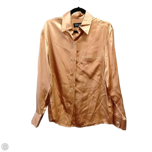 Blouse Long Sleeve By Ellen Tracy In Orange, Size: 12