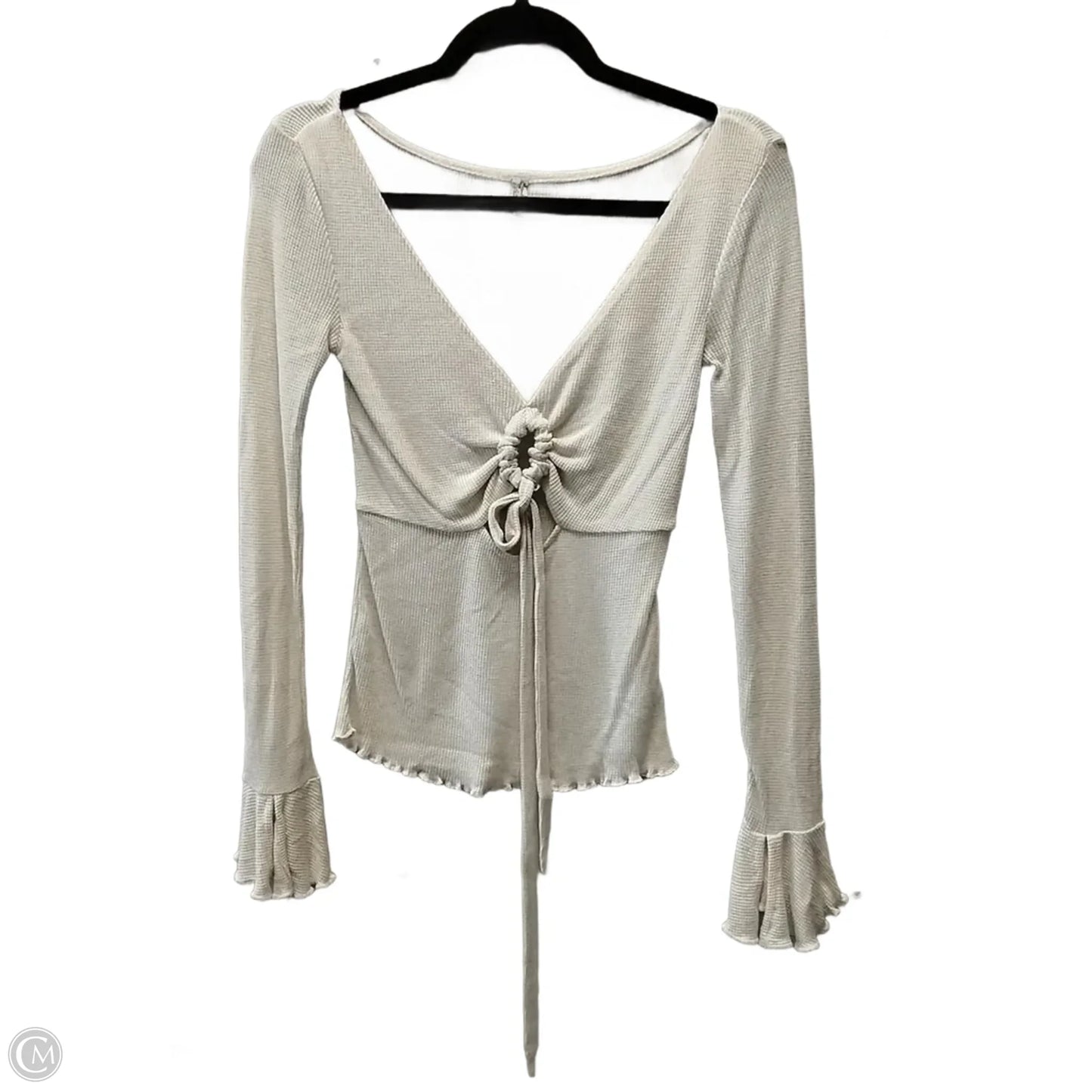 Top Long Sleeve By Clothes Mentor In Beige, Size: S