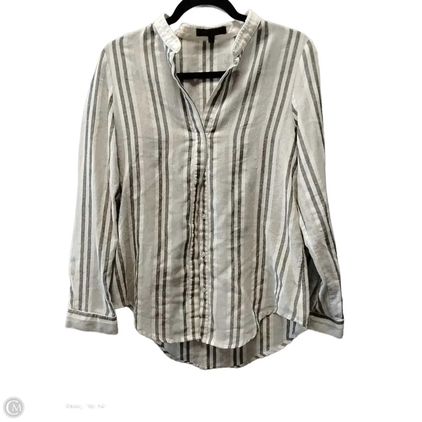 Top Long Sleeve By Honey Punch In Striped Pattern, Size: M