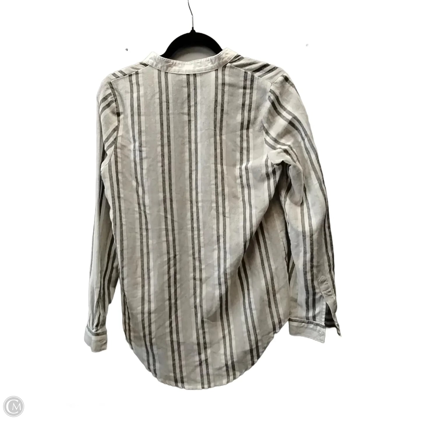Top Long Sleeve By Honey Punch In Striped Pattern, Size: M