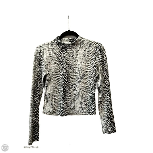 Top Long Sleeve Basic By Olivia Rae In Leopard Print, Size: S