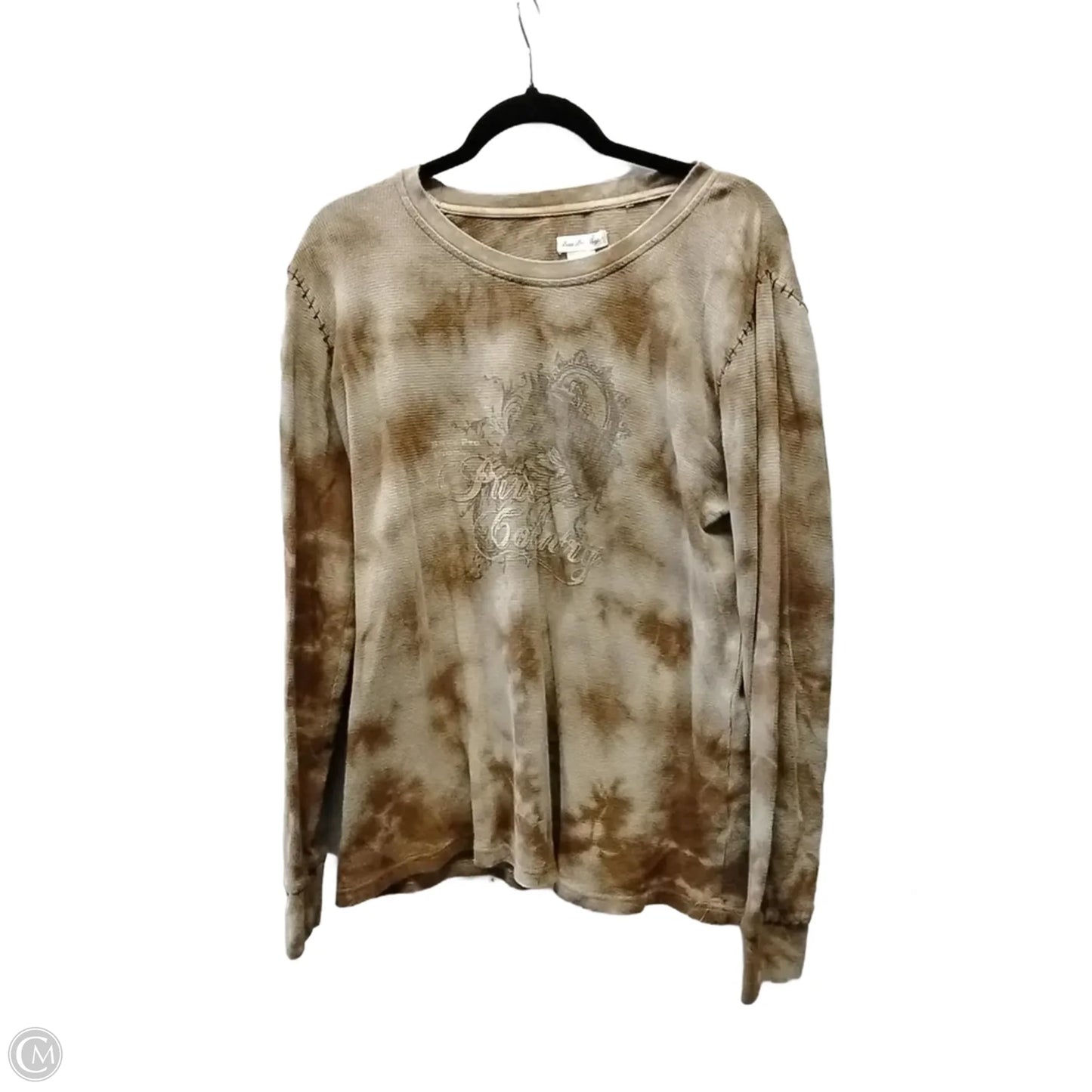 Top Long Sleeve Basic By Clothes Mentor In Brown, Size: Xl