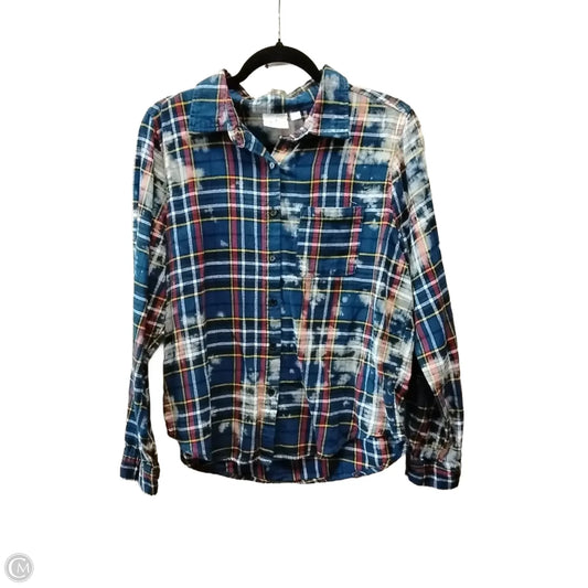 Top Long Sleeve By Disney In Checkered Pattern, Size: S