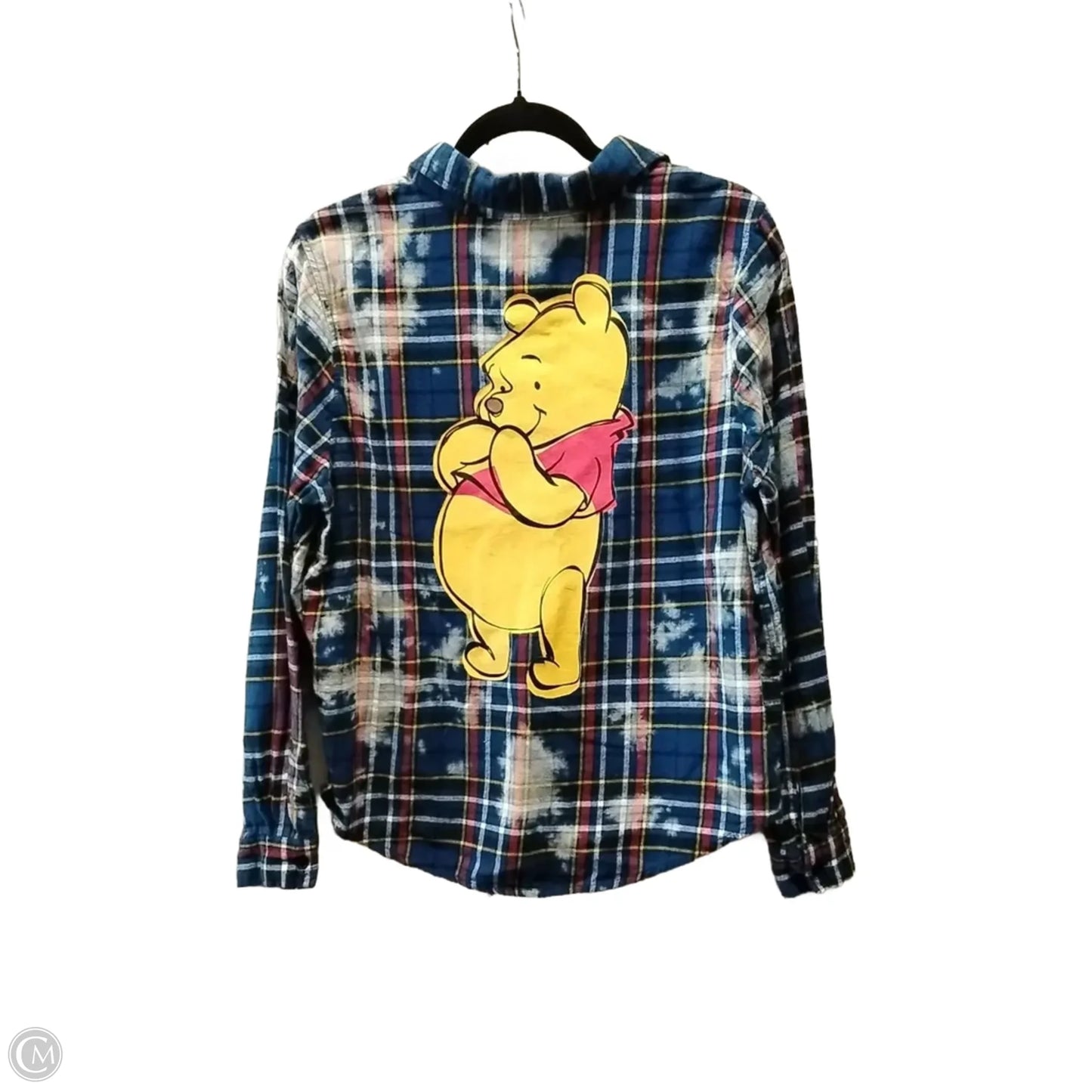 Top Long Sleeve By Disney In Checkered Pattern, Size: S