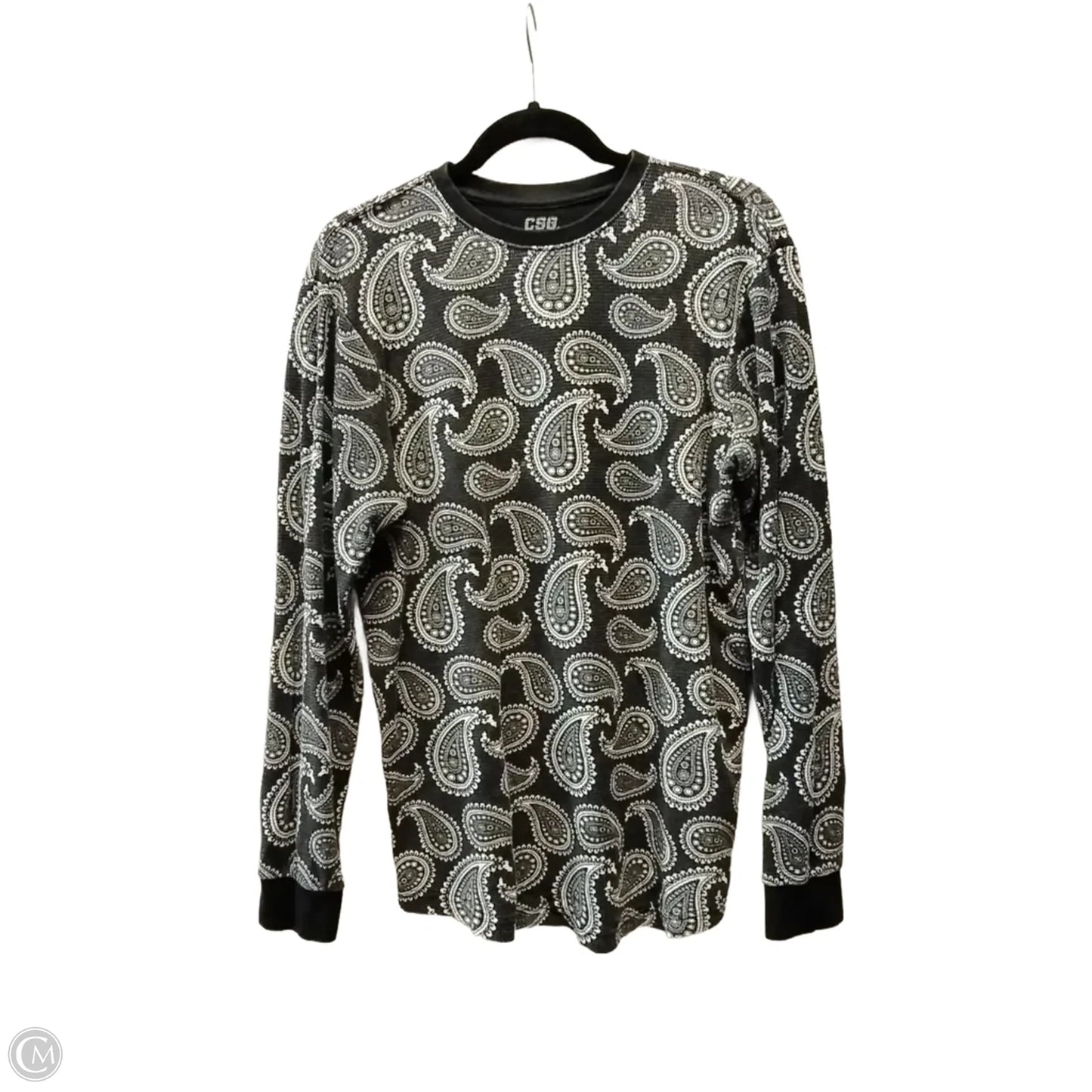 Top Long Sleeve Basic By Clothes Mentor In Paisley Print, Size: M