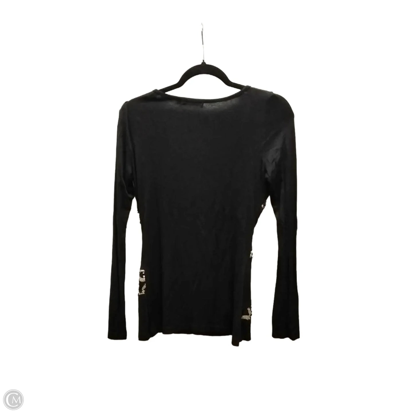 Top Long Sleeve By Clothes Mentor In Black & Gold, Size: S