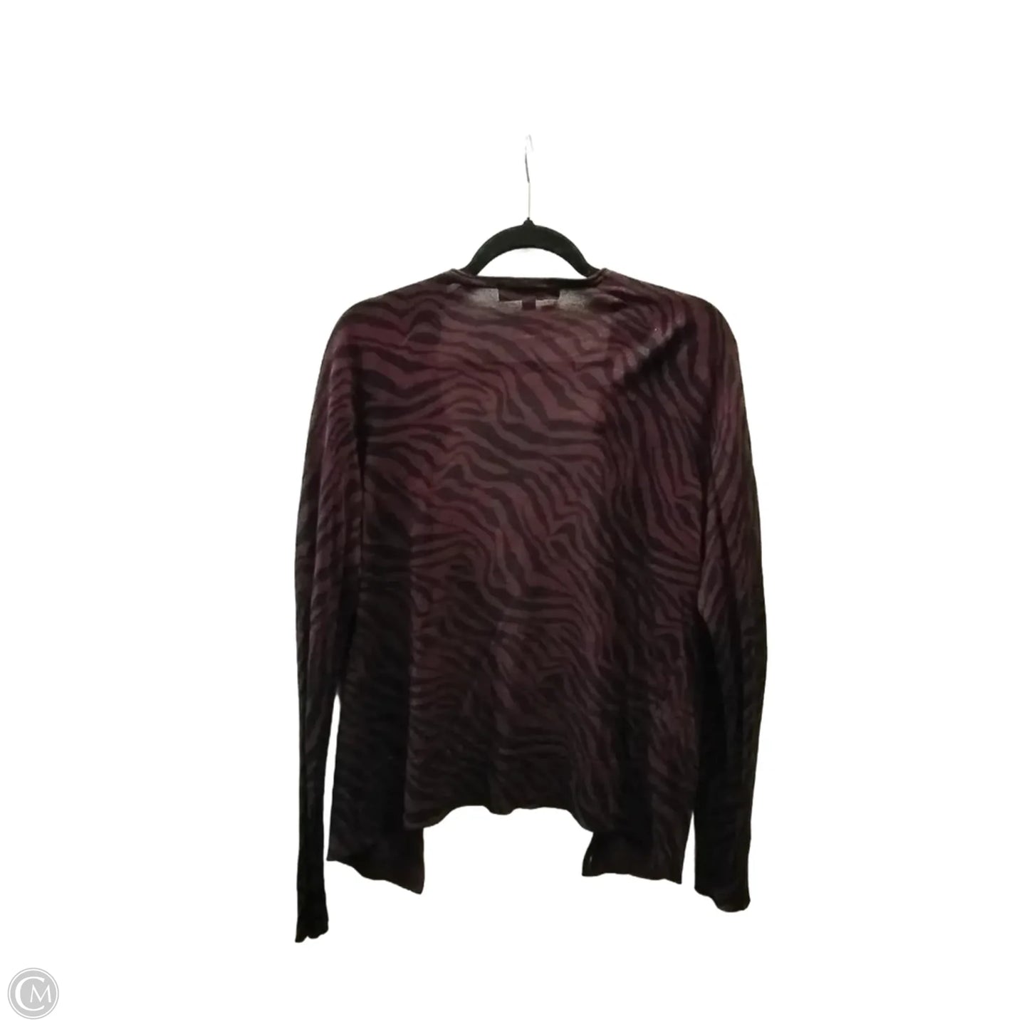 Sweater Cardigan Cashmere By Loft In Animal Print, Size: L