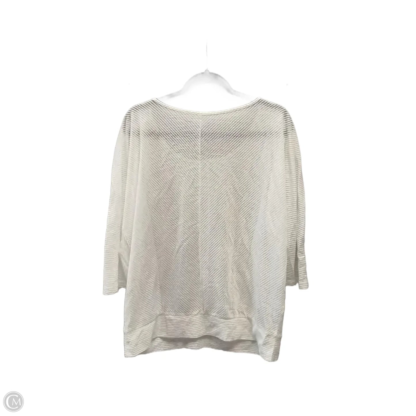 Top Long Sleeve By Loft In White, Size: L
