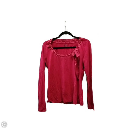 Top Long Sleeve By Loft In Red, Size: M