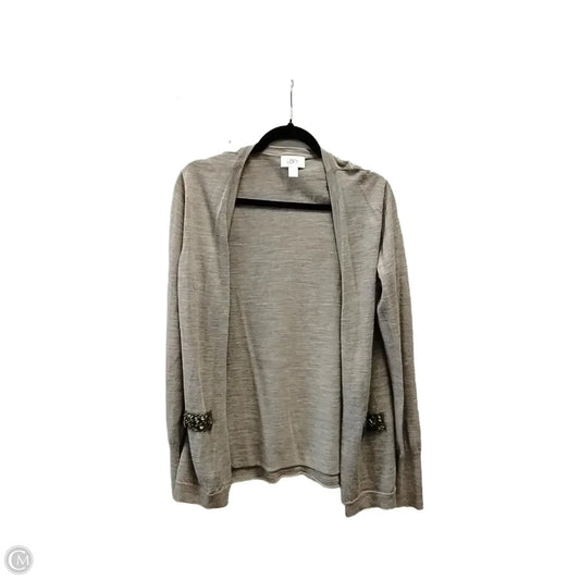 Sweater Cardigan By Loft In Brown, Size: L