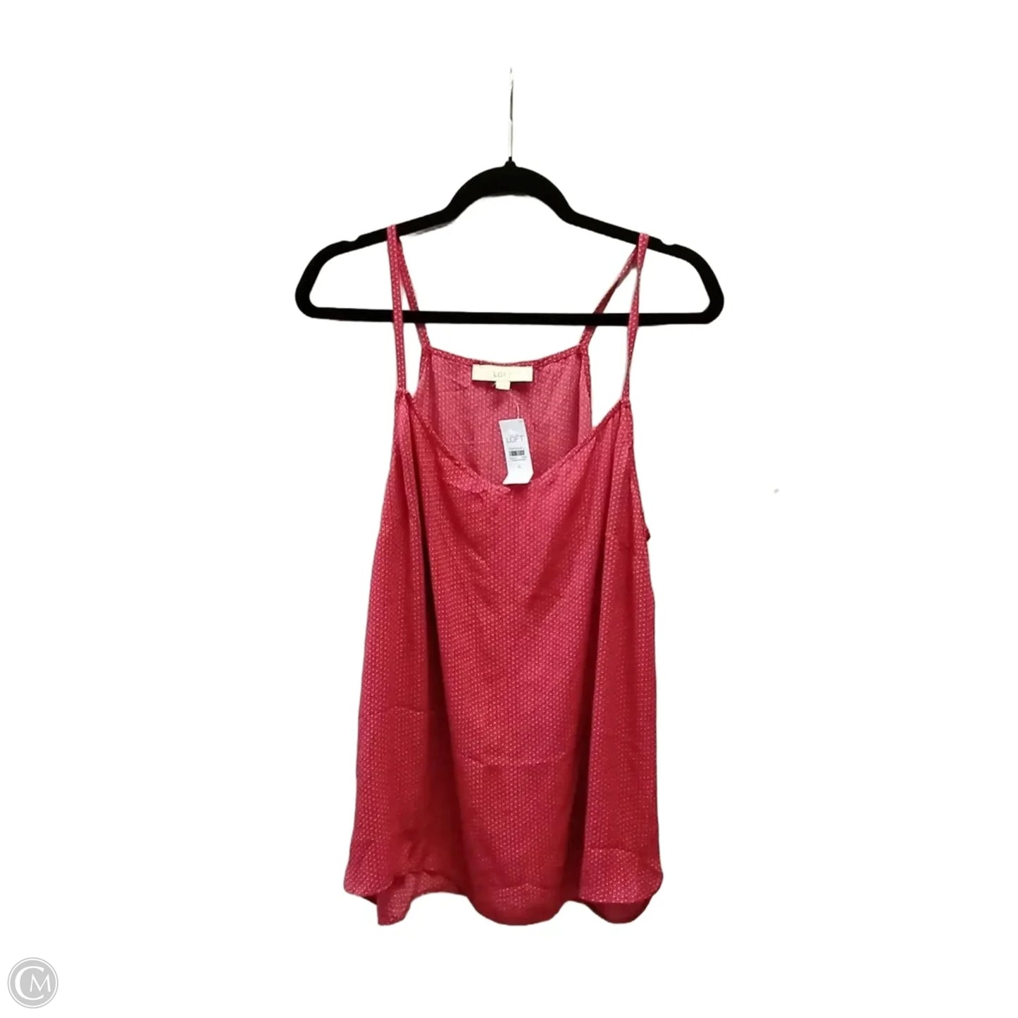 Blouse Short Sleeve By Loft In Polkadot Pattern, Size: Xl