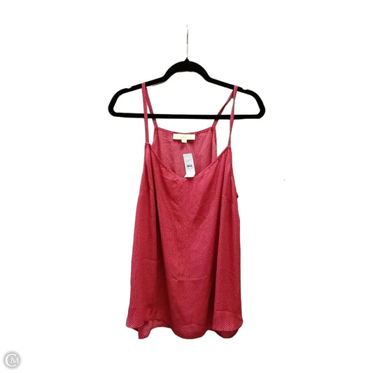 Blouse Short Sleeve By Loft In Polkadot Pattern, Size: Xl