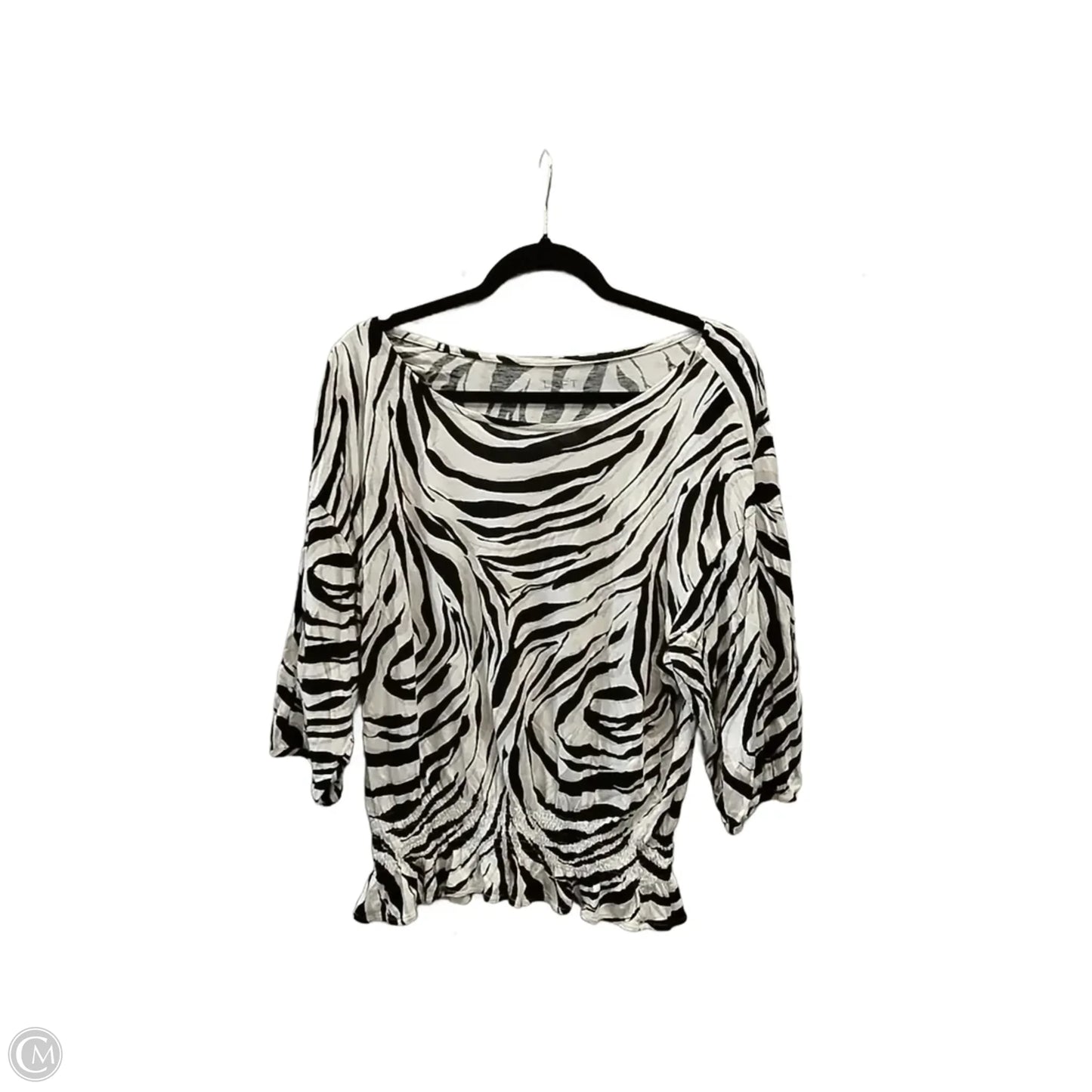 Blouse 3/4 Sleeve By Loft In Animal Print, Size: M