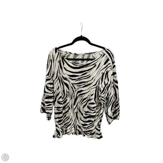 Blouse 3/4 Sleeve By Loft In Animal Print, Size: M