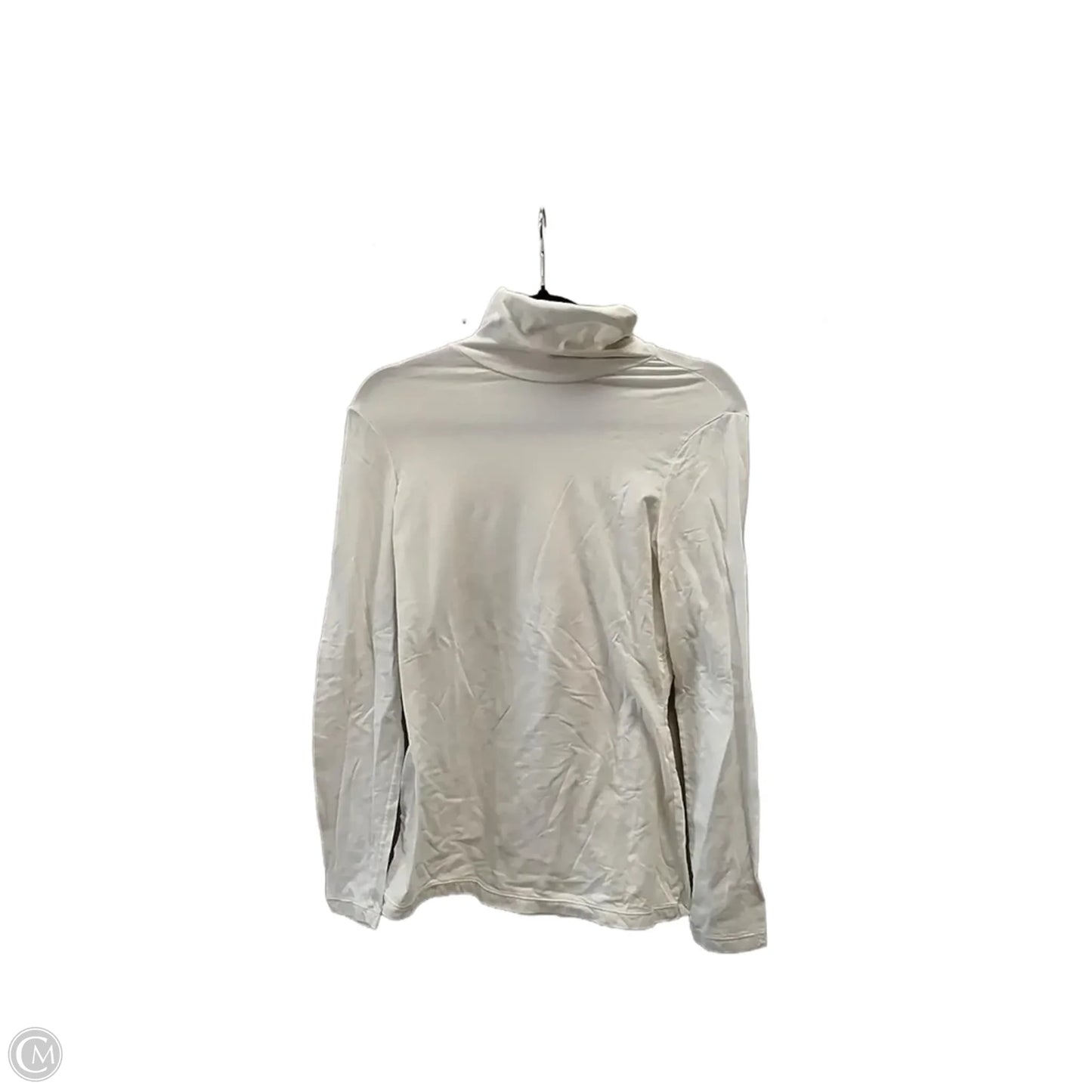 Top Long Sleeve Basic By Loft In Beige, Size: M