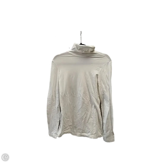 Top Long Sleeve Basic By Loft In Beige, Size: M