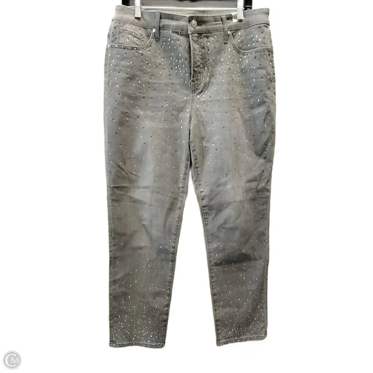Jeans Straight By Chicos In Grey, Size: 16