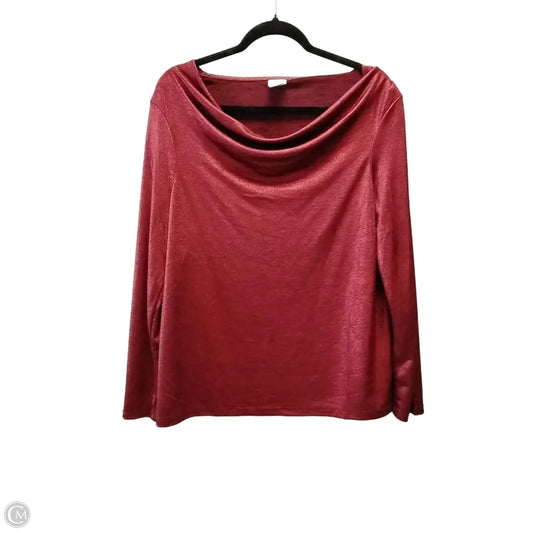 Top Long Sleeve By Chicos In Red, Size: Xl