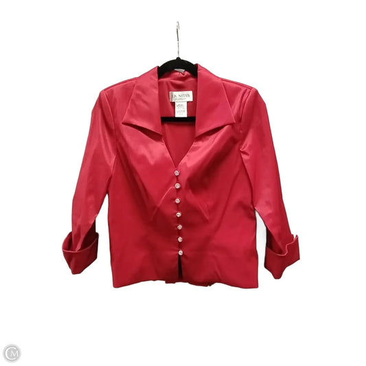 Top Long Sleeve By J.r. Nites In Red, Size: 12