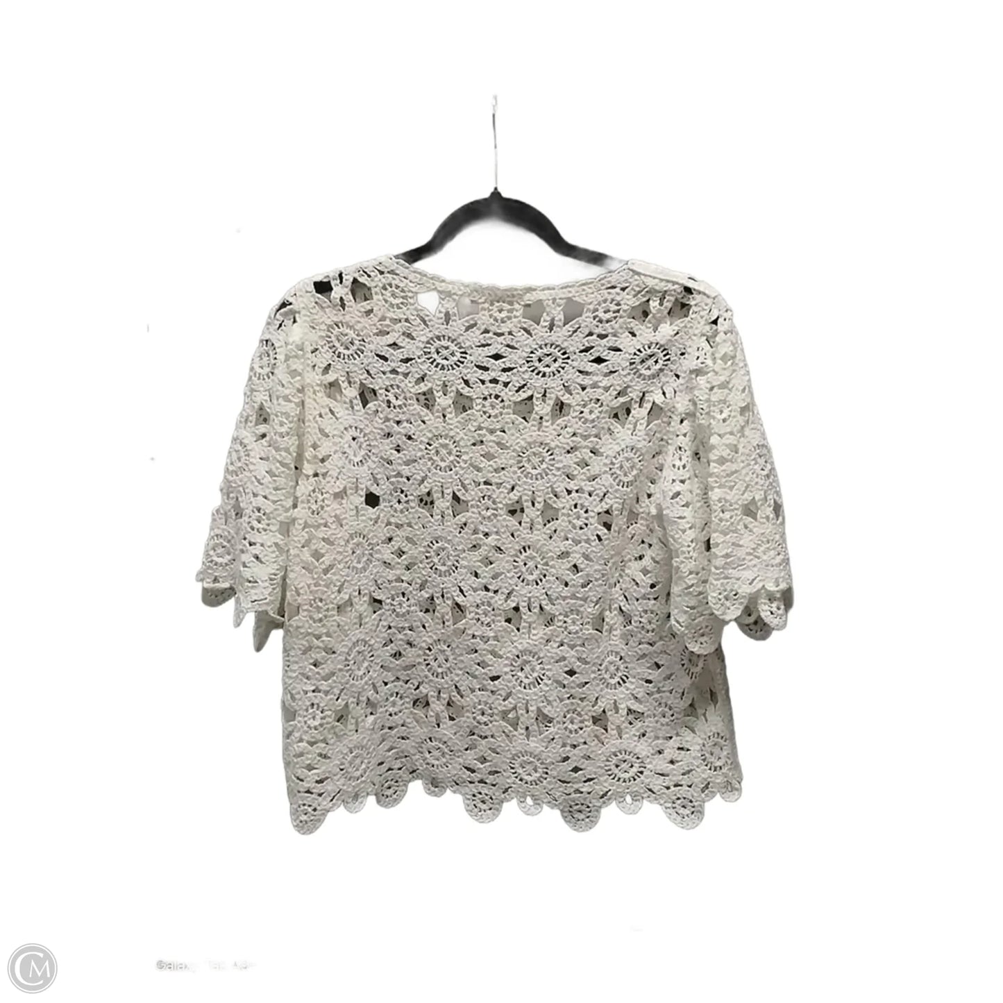 Sweater Short Sleeve By Solitaire In Cream, Size: S