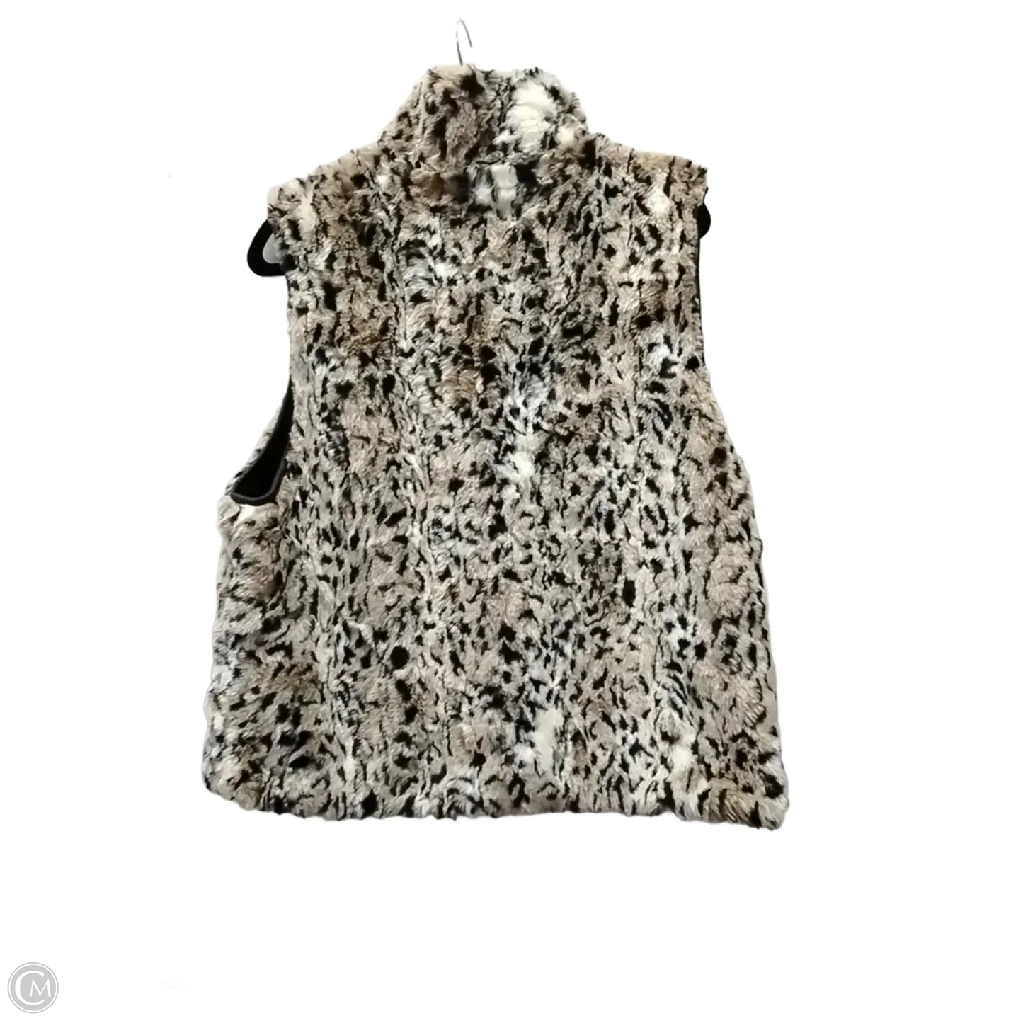Vest Faux Fur & Sherpa By Clothes Mentor In Leopard Print, Size: M