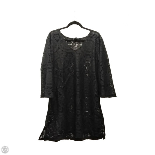 Top Short Sleeve By Clothes Mentor In Black, Size: 1x