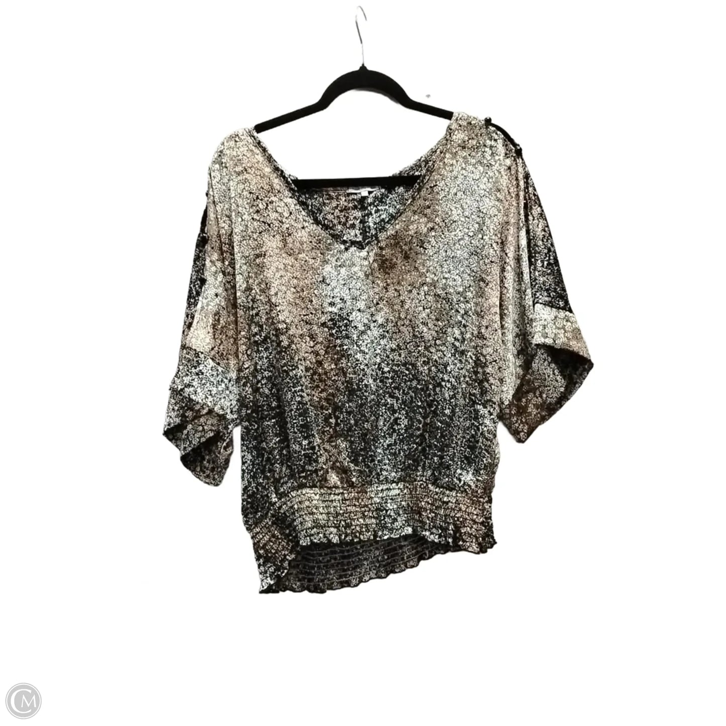 Blouse Short Sleeve By Charlotte Russe In Multi-colored, Size: Xl