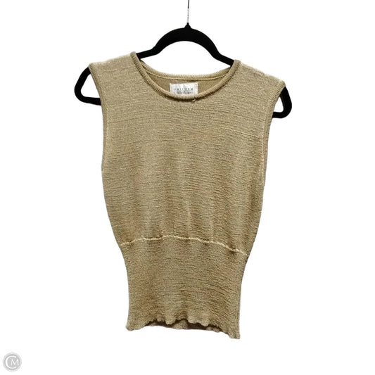 Sweater Short Sleeve By Uniform In Tan, Size: M