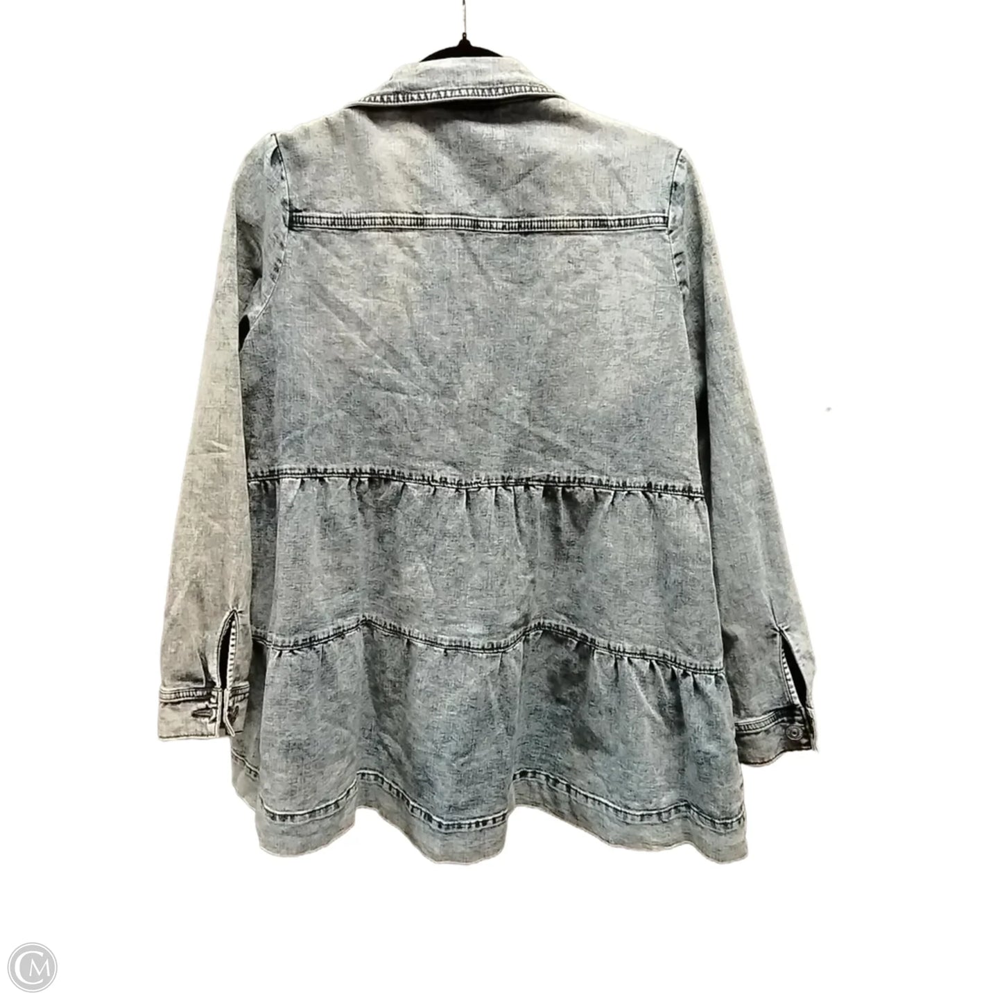 Top Long Sleeve By Logo In Blue, Size: 8