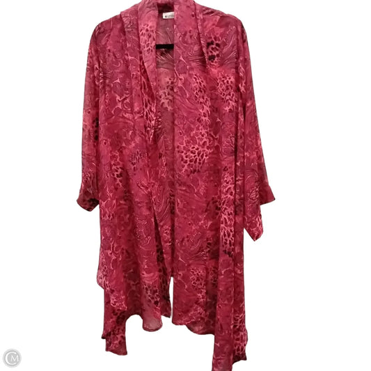 Kimono By Clothes Mentor In Red, Size: L